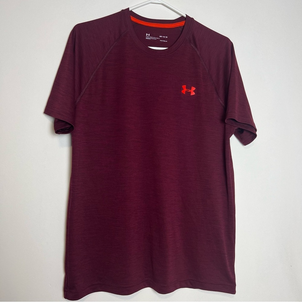 Under Armour Men's Tech 2.0 Textured Training Tee - Maroon/Burgundy - Size Med